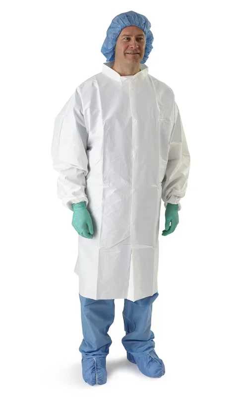 Medline Anti-Static Microporous Breathable Frocks White – 30 Per Case