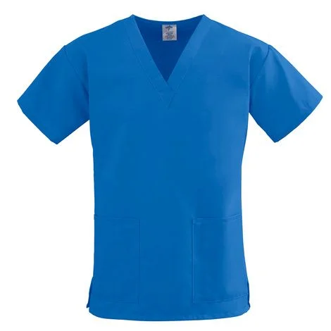 Medline ComfortEase Ladies V-Neck Two-Pocket Scrub Tops – Royal Blue
