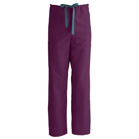 Medline ComfortEase Unisex Non-Reversible Drawstring Cargo Pants – Wine