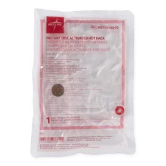 Medline Disc-Activated Nonwoven Instant Hot Packs, Size L, 6 x 9, 24 EA/CS