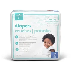 Medline Disposable Baby Diapers, Size 7, 41+ lb., 25/Bag