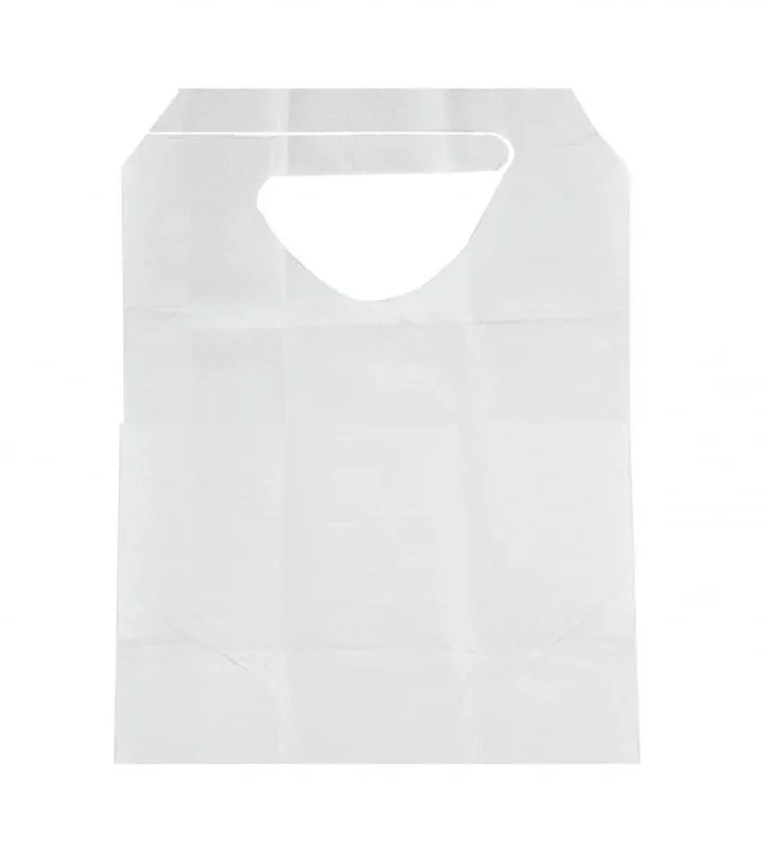 Medline Disposable Slip-On Adult Bibs White 16″ x 33″ Case of 300