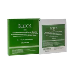 Medline EQUOS 5-Layer Foam Dressings with Silicone Adhesive, 6 x 6, 100 EA/CS