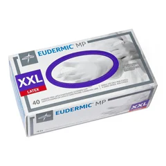 Medline Eudermic MP High-Risk Powder-Free Latex Exam Gloves, 400 EA/CS