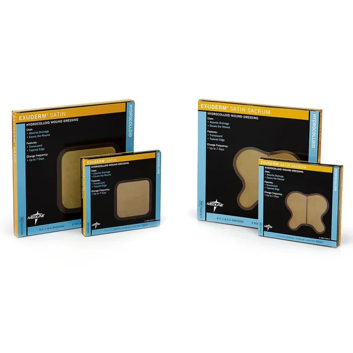 Medline Exuderm Satin Hydrocolloid Latex Free Wound Dressings