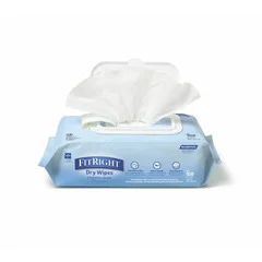 Medline FitRight Soft Dry Wipes, 8 x 8, 1,200/Case, 1200 EA/CS