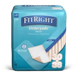 Medline FitRight Underpads, 30 x 36, 10 EA/BG