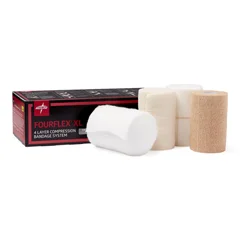 Medline Fourflex XL 4-Layer Compression System, Size XL, 8 KT/CS