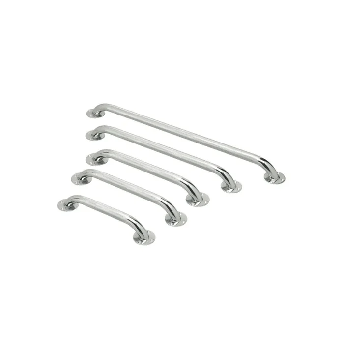 Medline Guardian Knurled-Texture Steel Bathroom Safety Grab Bars – Chrome