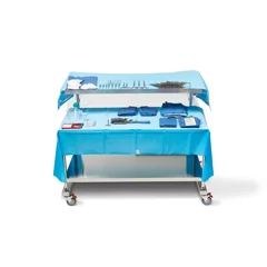 Medline Heavy Duty 2-Tier Back Table Cover, 12 EA/CS
