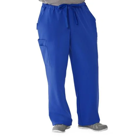 Medline Illinois Ave Mens Athletic Cargo Scrub Pants with 7 Pockets – Royal Blue