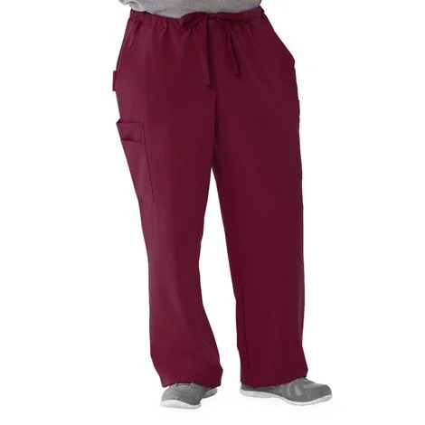 Medline Illinois Ave Mens Athletic Cargo Scrub Pants with 7 Pockets – Wine