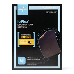 Medline IoPlex Iodophor Foam Dressings, 40 Each per Case