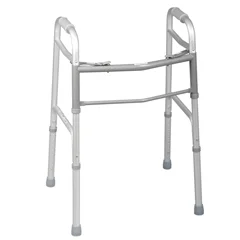 Medline Junior Walker, 2 Button, Folding, 1 Adjustable, 4 EA/CS