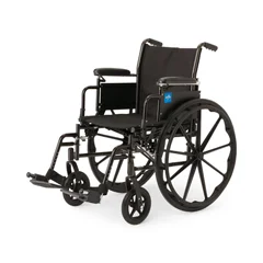 Medline K3 Guardian 18 Wide Wheelchair with Height-Adjustable Desk-Length Arms and Swing-Away Footrests, 1/EA