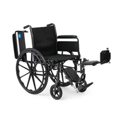 Medline K3 Guardian 20 Wide Wheelchair with Full-Length Arms and Elevating Leg Rests, 1/EA