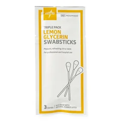 Medline Lemon Glycerin Swabsticks, 3 EA/PK