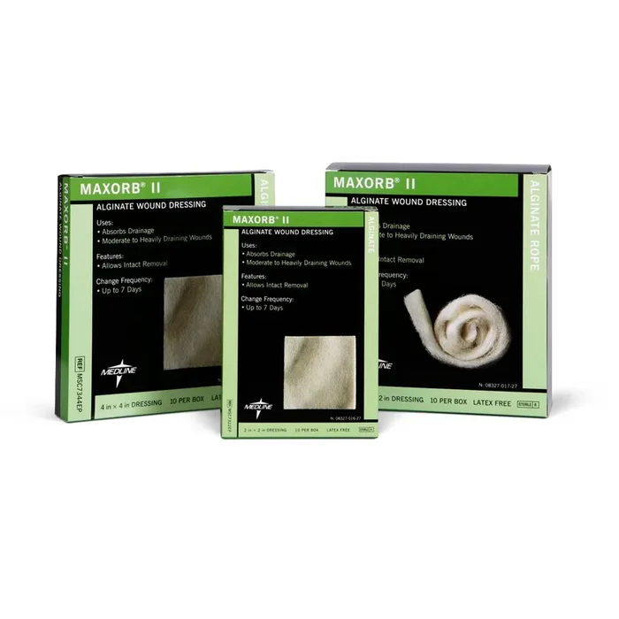 Medline Maxorb II Sterile Latex Free Alginate Primary Dress Dressings