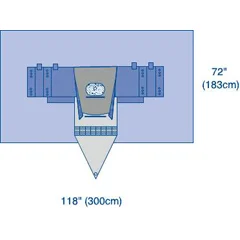 Medline Nephroscopy Surgical Drape, 8 EA/CS