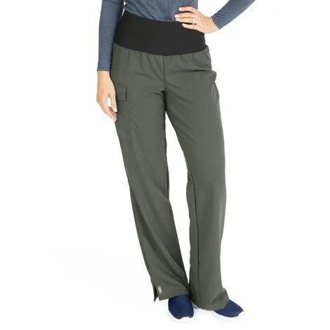 Medline Ocean Ave Womens Stretch Fabric Support Waistband Scrub Pants – Olive