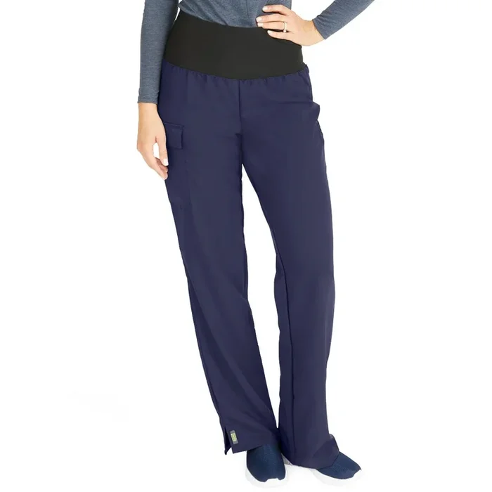 Medline Ocean Women’s Stretch Fabric Support Waistband Scrub Pants – Navy