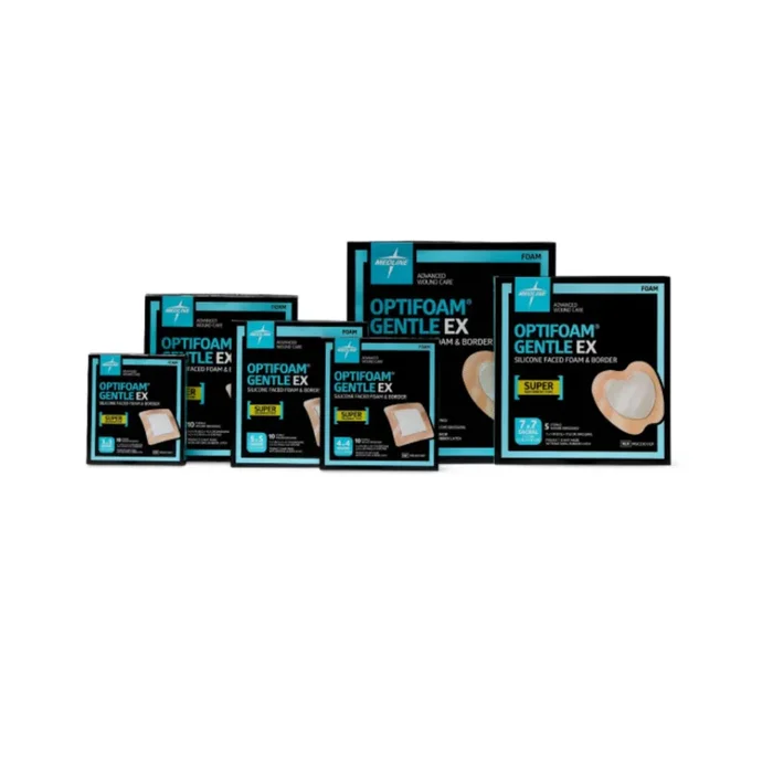 Medline Optifoam Gentle EX Silicone-Faced Foam Dressings