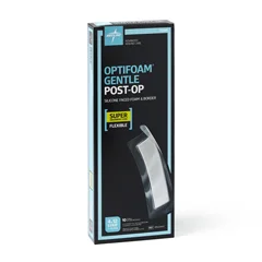 Medline Optifoam Gentle Silicone-Faced Postop Foam Dressing, 4 x 12, 10 EA/BX
