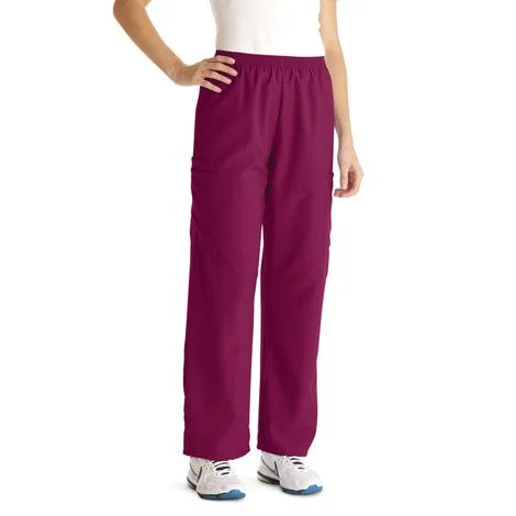 Medline PerforMAX Unisex Elastic Waist Scrub Pants – Wine