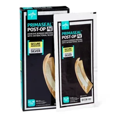 Medline PrimaSeal Ag+ Post-Operation Dressing, 3.5 x 10, 100 EA/CS
