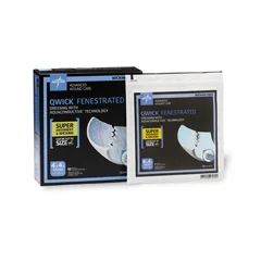 Medline Qwick Fenestrated Nonadhesive Dressing with Aquaconductive Technology, 4.25 x 4, 1/EA