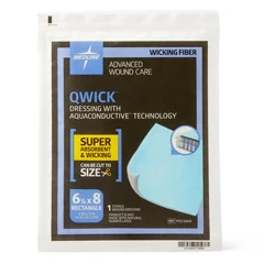 Medline Qwick Nonadhesive Dressing with Aquaconductive Technology, 6.125 x 8, 1/EA