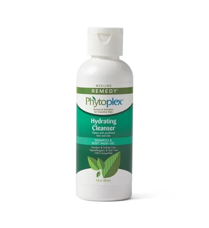 Medline Remedy Phytoplex Hydrating Cleanser Shampoo & Body Wash Gel 4 oz Bottle – 1 Each