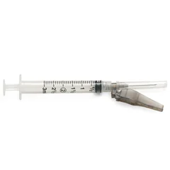 Medline Safety Syringes with Needle, Clear, 3mL, 22G x 1, 1200 EA/CS