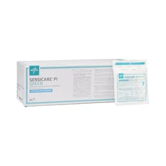 Medline SensiCare PI Green Surgical Gloves, Size 7, 200 PR/CS