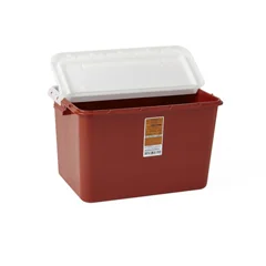 Medline Sharps Containers, Red, Hinged Top Lid, 8 gal., 1/EA