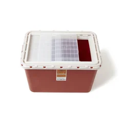 Medline Sharps Containers, Red, Sliding Lid, 8 gal., 1/EA