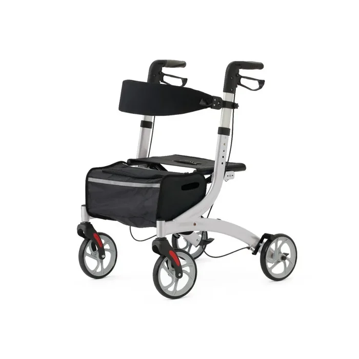 Medline Simplicity 2 Euro-Style Rollator Folding Rolling Walker – 8″ Wheels