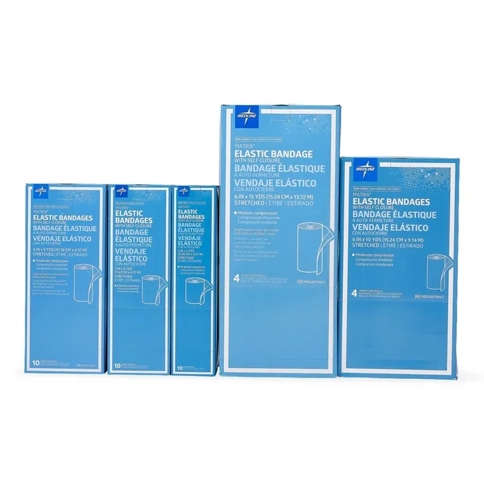 Medline Soft Wrap Nonsterile Elastic Bandages With Closure Clips