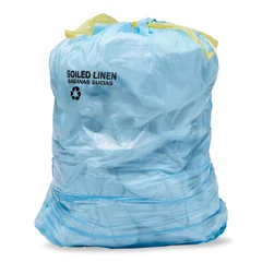 Medline Soiled Linen Liners, Blue, 29 x 38, 0.79 Mil, Roll, Drawtape Closure, 150 EA/CS