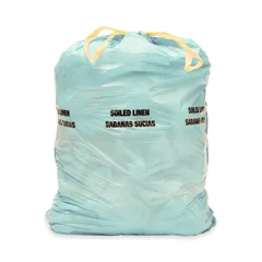 Medline Soiled Linen Liners, Blue, 29 x 38, 0.9 Mil, Roll, Draw Tape Closure, 150 EA/CS