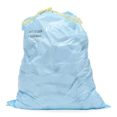 Medline Soiled Linen Liners, Blue, 29 x 38, 1.1 Mil, Roll, Draw Tape Closure, 150 EA/CS