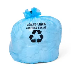Medline Soiled Linen Liners, Blue, 40 x 45.5, 1.0 Mil, Roll, 100 EA/CS