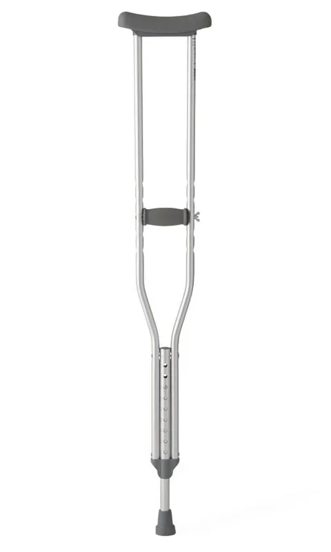Medline Standard Aluminum Crutches Adult Tall Case of 8 Pairs