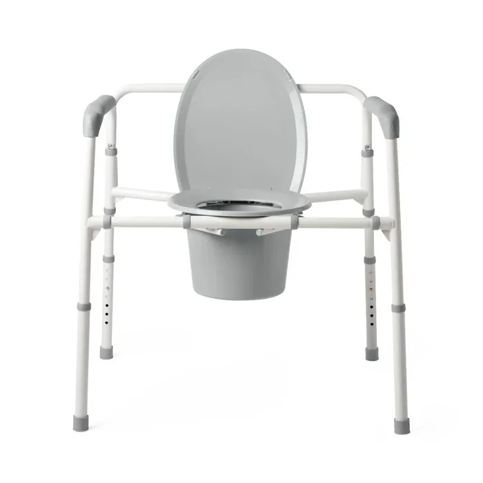 Medline Steel Extra Wide Bariatric Folding Commode