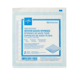 Medline Sterile 100% Cotton Woven Gauze Sponges, 2 EA/PK