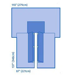 Medline Sterile Cardiovascular Split Surgical Drape, 1/EA
