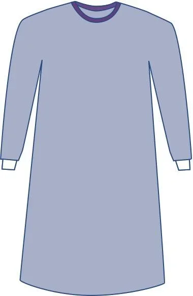 Medline Sterile Non-Reinforced Sirus Surgical Gowns with Set-In Sleeves – Blue