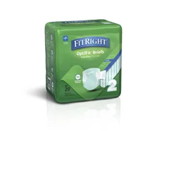 Medline Stretch Ultra Incontinence Briefs, Large/XL/2XL for 51 – 70 Waist Size, 20 EA/BG