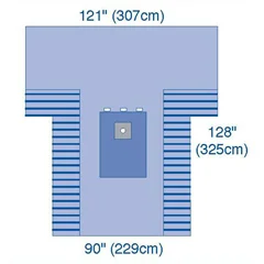 Medline UltraGard Extremity T-Drapes, 6 EA/CS