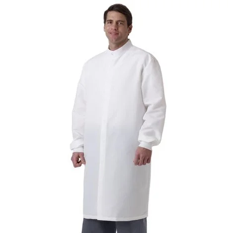 Medline Unisex ASEP Barrier Lab Coats – White